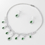 Show details for Top Cubic Zirconia Green 2 Piece Jewelry Set