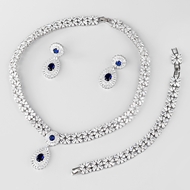 Show details for Good Quality Cubic Zirconia Platinum Plated 3 Piece Jewelry Set Show details for Good Quality Cubic Zirconia Platinum Plated 3 Piece Jewelry Set