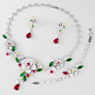 Show details for Delicate Big Cubic Zirconia 3 Piece Jewelry Set Show details for Delicate Big Cubic Zirconia 3 Piece Jewelry Set