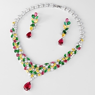 Show details for Beautiful Cubic Zirconia Big 2 Piece Jewelry Set Show details for Beautiful Cubic Zirconia Big 2 Piece Jewelry Set