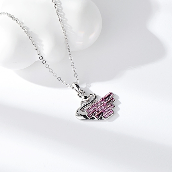 Picture of Popular Swarovski Element Platinum Plated Pendant Necklace