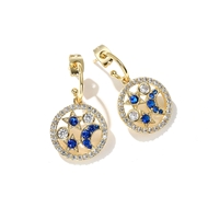 Picture of Fashion Cubic Zirconia Blue Dangle Earrings