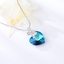 Show details for Unique Swarovski Element Blue Pendant Necklace
