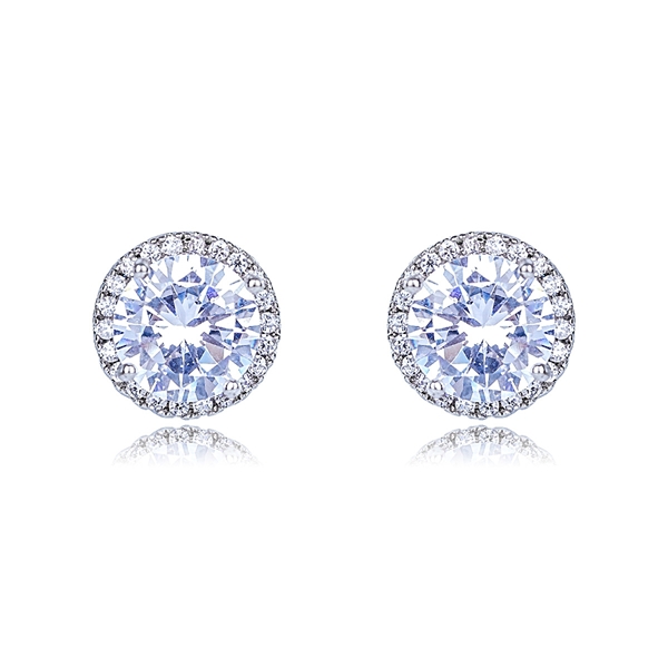 Picture of Wholesale Platinum Plated Medium Stud Earrings of Original Design