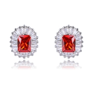 Picture of Copper or Brass Platinum Plated Stud Earrings at Super Low Price