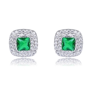 Picture of Brand New Green Medium Stud Earrings with SGS/ISO Certification