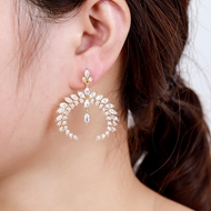 Picture of Great Value White Luxury Dangle Earrings with Full Guarantee