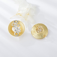 Picture of Purchase Gold Plated Medium Stud Earrings Exclusive Online