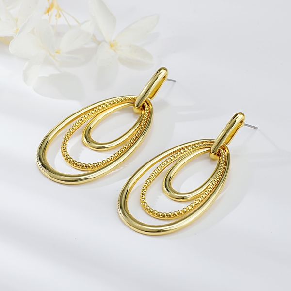 Picture of Nickel Free Gold Plated Medium Drop & Dangle Earrings with Easy Return