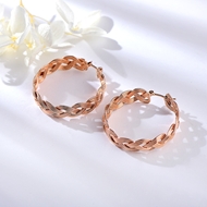 Show details for Classic Zinc Alloy Big Hoop Earrings in Flattering Style