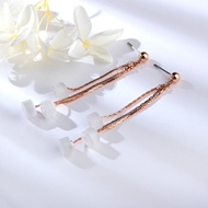 Show details for Need-Now White Rose Gold Plated Dangle Earrings from Editor Picks