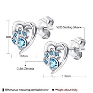 Picture of Love & Heart Small Stud Earrings with Fast Shipping