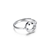 Picture of 925 Sterling Silver Platinum Plated Adjustable Ring in Exclusive Design