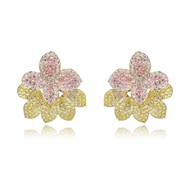 Picture of Good Cubic Zirconia Copper or Brass Stud Earrings