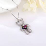 Show details for Female Platinum Plated Swarovski Element Pendant Necklace Show details for Female Platinum Plated Swarovski Element Pendant Necklace