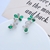 Picture of Brand New Green Copper or Brass Front Back Earrings with SGS/ISO Certification