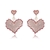 Picture of Inexpensive Copper or Brass Love & Heart Dangle Earrings from Reliable Manufacturer