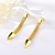 Picture of Beautiful Big Gold Plated Dangle Earrings