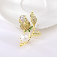 Picture of Flowers & Plants Gold Plated Brooche at Super Low Price