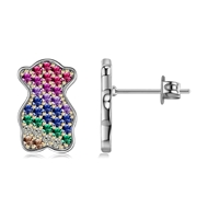 Picture of Need-Now Colorful Platinum Plated Stud Earrings Factory Direct