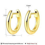 Picture of Copper or Brass Gold Plated Small Hoop Earrings with Full Guarantee