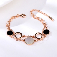 Picture of Buy Rose Gold Plated Black Fashion Bracelet with Low Cost