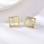 Show details for Impressive White Artificial Crystal Stud Earrings with Low MOQ
