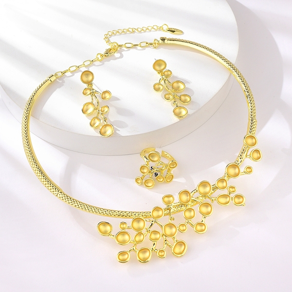 Picture of Delicate Big Dubai 3 Piece Jewelry Set