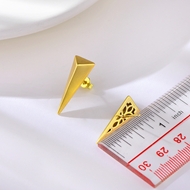 Picture of Trendy Gold Plated Copper or Brass Stud Earrings with No-Risk Refund