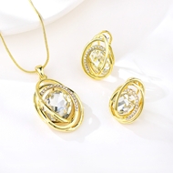 Picture of Best Crystal Dark Blue 2 Pieces Jewelry Sets