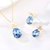 Picture of Pretty Artificial Crystal Rose Gold Plated Necklace and Earring Set