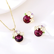 Picture of Sparkly Small Purple 2 Piece Jewelry Set