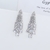 Picture of New Season White Platinum Plated Dangle Earrings with SGS/ISO Certification