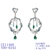 Picture of Low Cost Platinum Plated Cubic Zirconia Dangle Earrings with Low Cost