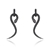 Picture of Famous Casual Gunmetal Plated Dangle Earrings