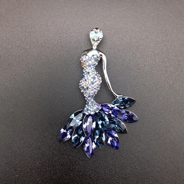 Picture of Good Quality Swarovski Element Zinc Alloy Brooche