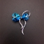 Show details for Popular Swarovski Element Blue Brooche