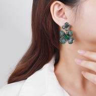 Picture of Latest Big Green Dangle Earrings