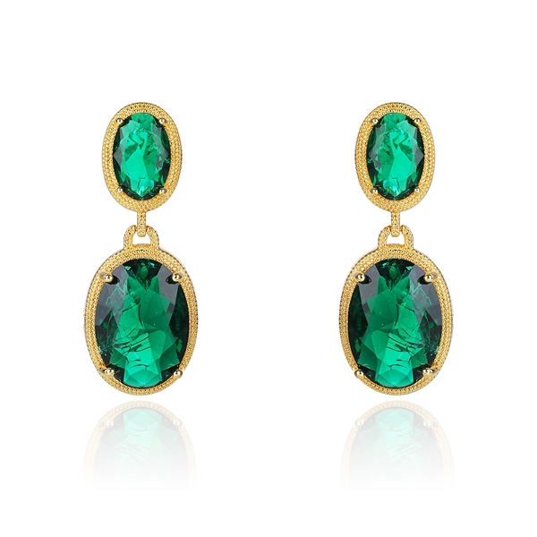 Picture of Attractive Green Copper or Brass Dangle Earrings For Your Occasions