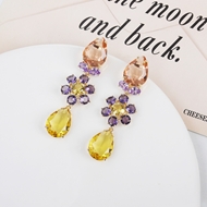 Picture of Recommended Purple Big Dangle Earrings with Member Discount