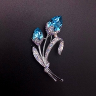 Show details for Hypoallergenic Blue Zinc Alloy Brooche at Great Low Price Show details for Hypoallergenic Blue Zinc Alloy Brooche at Great Low Price