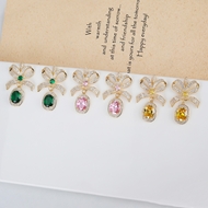 Picture of Luxury Cubic Zirconia Dangle Earrings with Worldwide Shipping