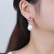 Picture of Irresistible Pink Gold Plated Dangle Earrings For Your Occasions