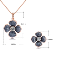 Picture of Fashionable Small Rose Gold Plated 2 Piece Jewelry Set