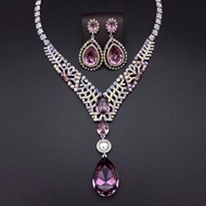 Show details for Big Purple 2 Piece Jewelry Set with Fast Shipping Show details for Big Purple 2 Piece Jewelry Set with Fast Shipping
