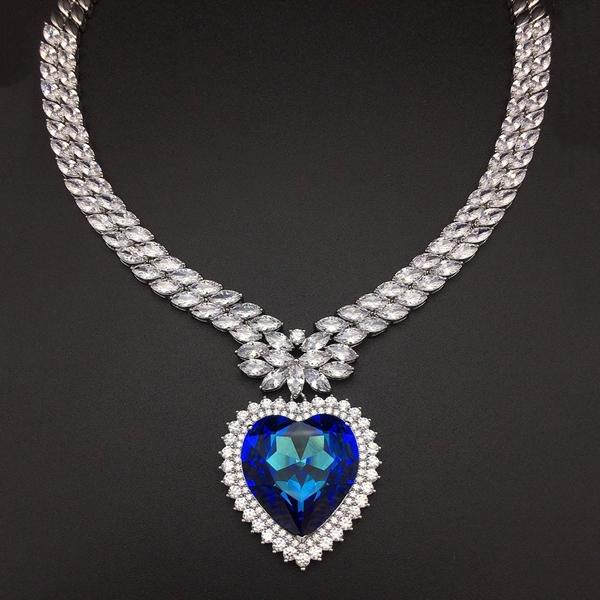 Picture of Need-Now Blue Love & Heart Short Chain Necklace from Editor Picks