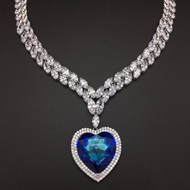 Show details for Love & Heart Platinum Plated Short Chain Necklace with Worldwide Shipping Show details for Love & Heart Platinum Plated Short Chain Necklace with Worldwide Shipping