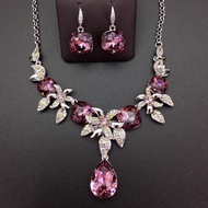 Show details for Low Price Platinum Plated Zinc Alloy 2 Piece Jewelry Set from Reliable Manufacturer Show details for Low Price Platinum Plated Zinc Alloy 2 Piece Jewelry Set from Reliable Manufacturer