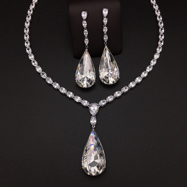 Picture of Top Swarovski Element Zinc Alloy 2 Piece Jewelry Set