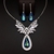 Picture of Most Popular Swarovski Element Blue 2 Piece Jewelry Set